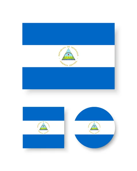 Nikaragua bayrağı — Stok Vektör