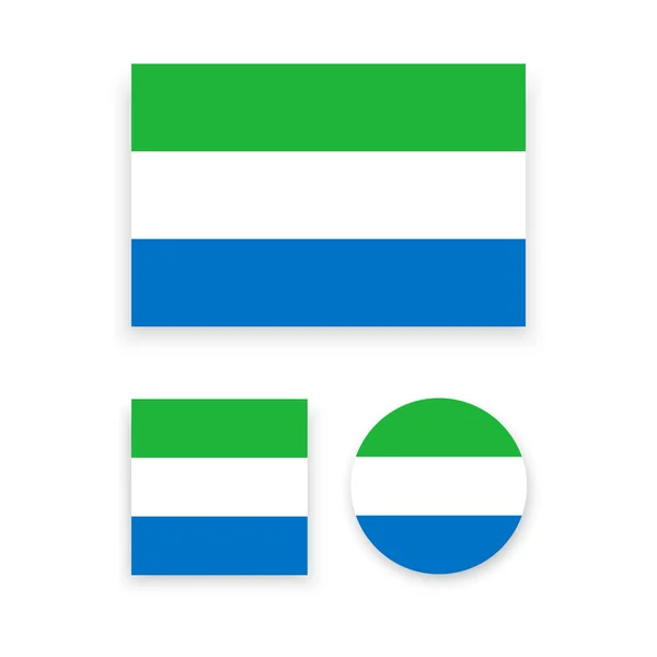 Sierra Leone-i zászló — Stock Vector
