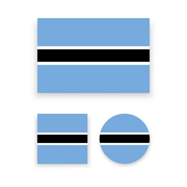 Bandera de Botswana — Vector de stock