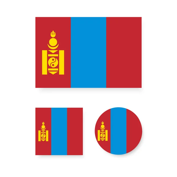 Flaga Mongolii — Wektor stockowy