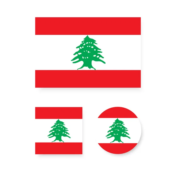 Vlag van Libanon — Stockvector