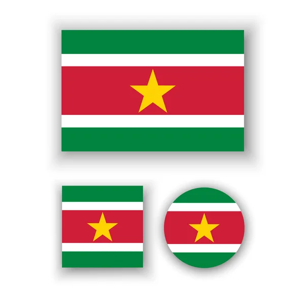 Vlag van Suriname — Stockvector