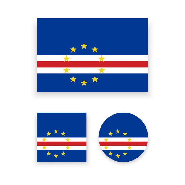 Bandeira de Cabo Verde — Vetor de Stock