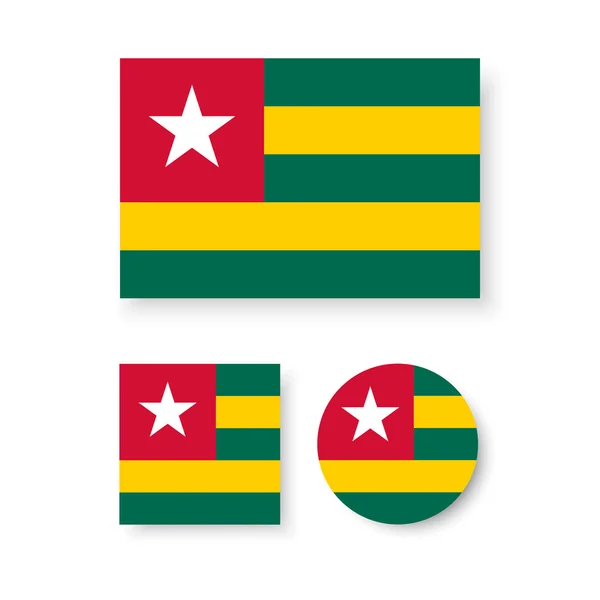 Togoische Flagge — Stockvektor