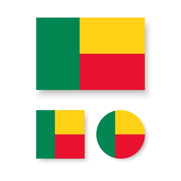 Bandera de Benín — Archivo Imágenes Vectoriales