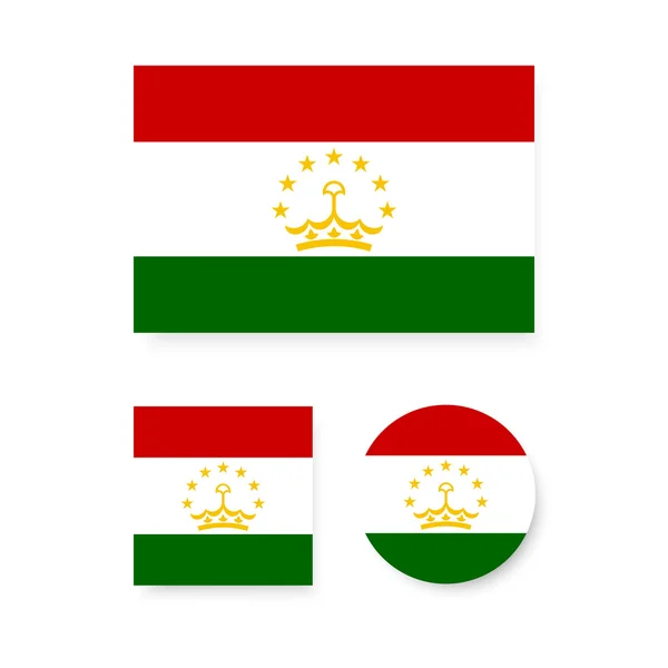 Bandeira do Tajiquistão — Vetor de Stock
