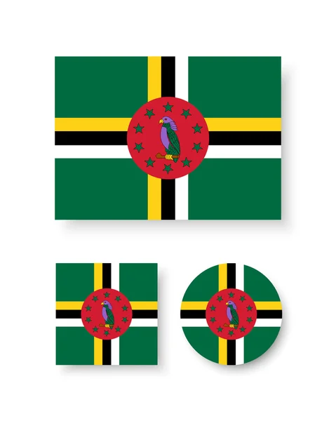 Bandera Dominica — Vector de stock