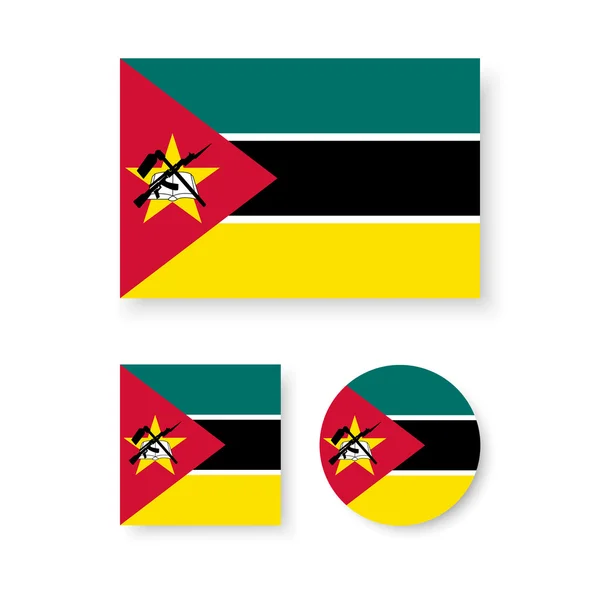 Mosambikanische Flagge — Stockvektor