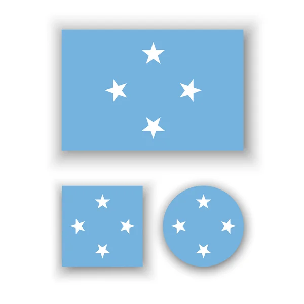 Bandera de los Estados Federados de Micronesia — Vector de stock