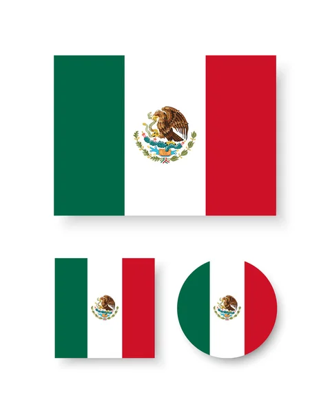 Vlajka Mexiko Stock Vektory