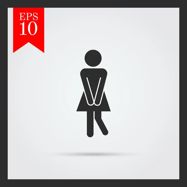 Ladies room icon — Stock Vector