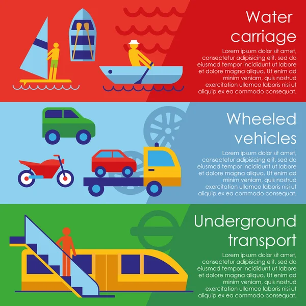 Tipos de transporte — Archivo Imágenes Vectoriales