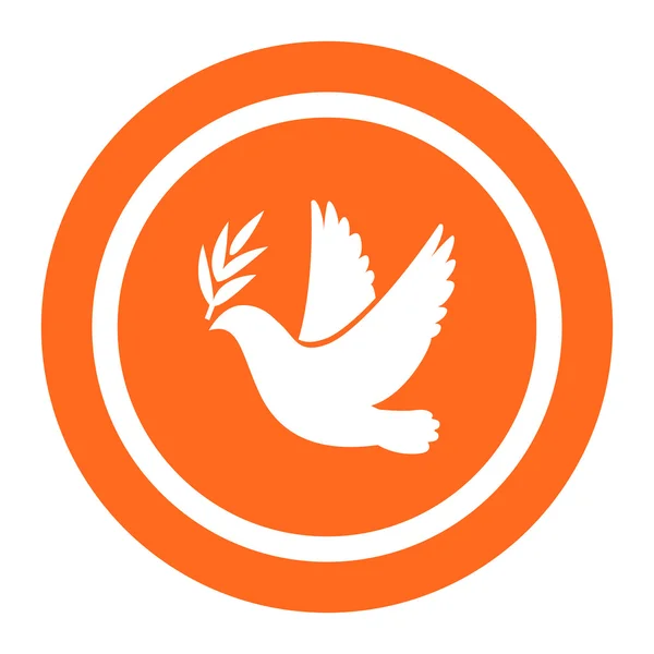 Colombe de la paix icône — Image vectorielle