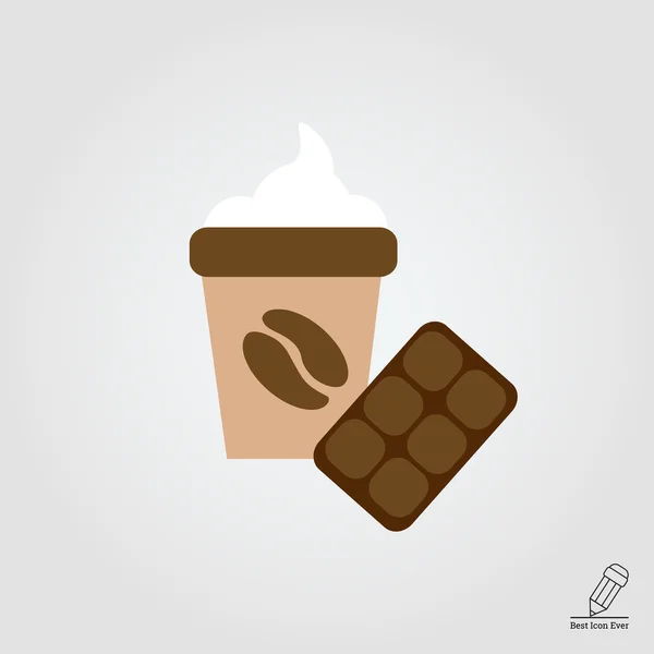 Káva a čokoláda — Stockový vektor