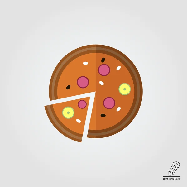 Icône de pizza — Image vectorielle