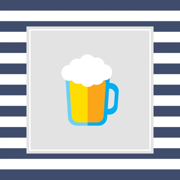 Taza de cerveza — Vector de stock