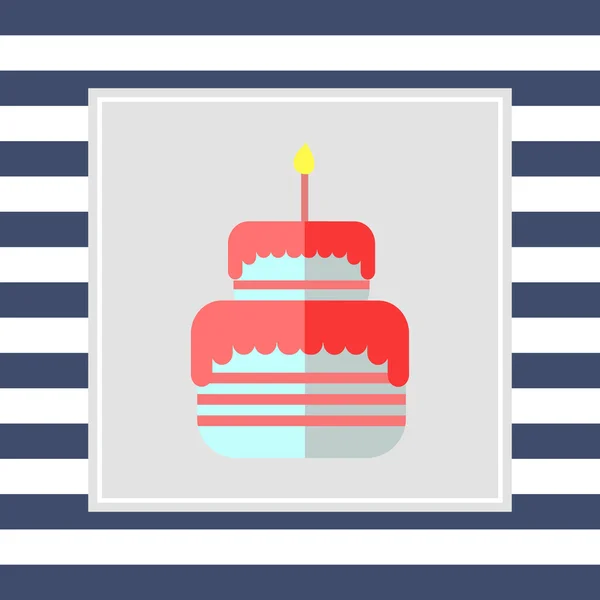 Birthday cake icon — Stock Vector