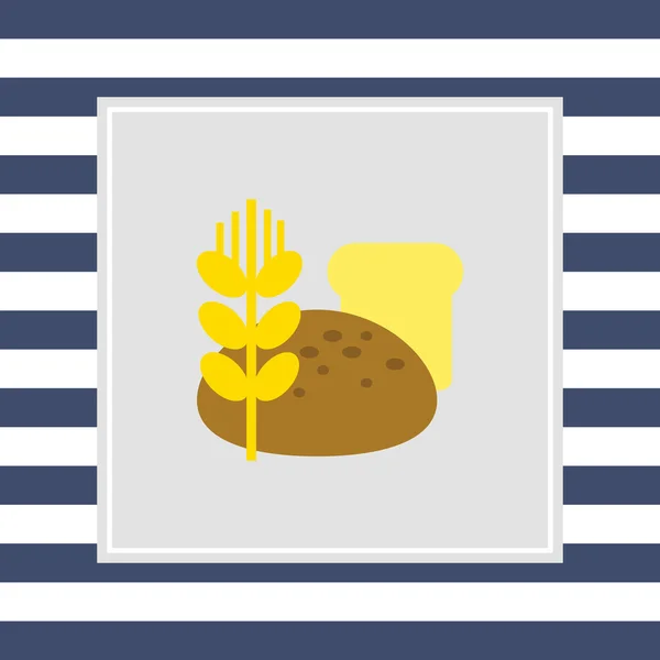 Bread and wheat icon — Stock Vector