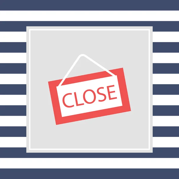 Sinal de porta fechada —  Vetores de Stock