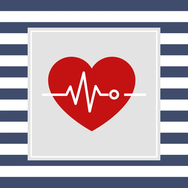 Электрокардиограмма сердца — стоковый вектор