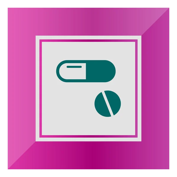 Pictogram capsule en pil — Stockvector