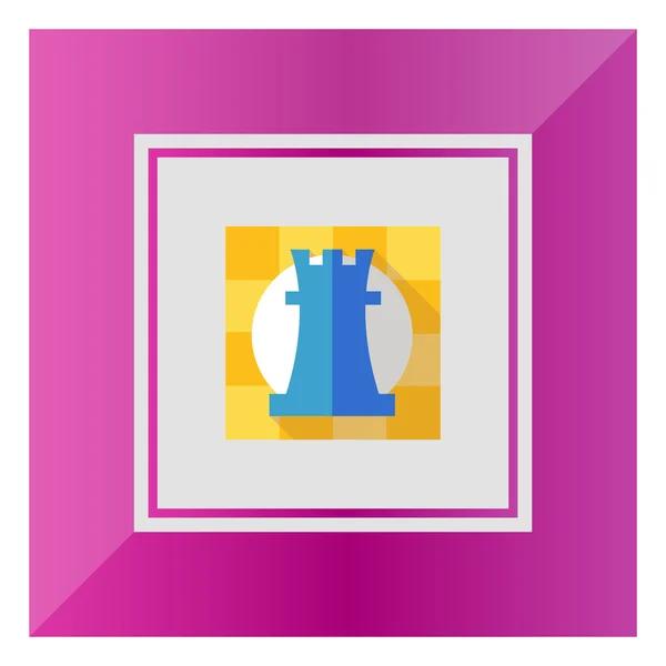 Icona del pezzo degli scacchi — Vettoriale Stock