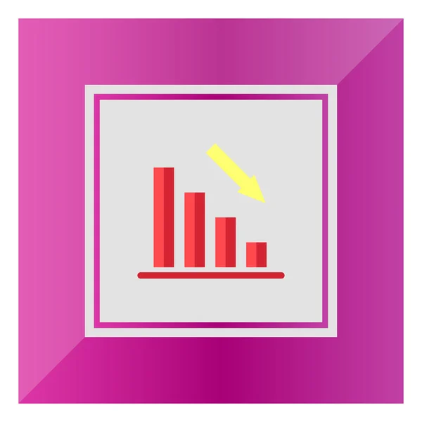 Grafico a barre decrescente — Vettoriale Stock