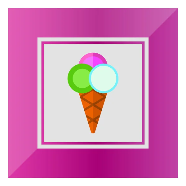 Ice-cream icon — Stock Vector