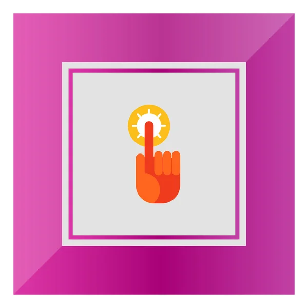 Pointing finger icon — Stock Vector