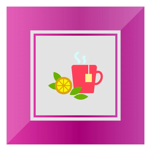 Thé à la menthe et citron — Image vectorielle