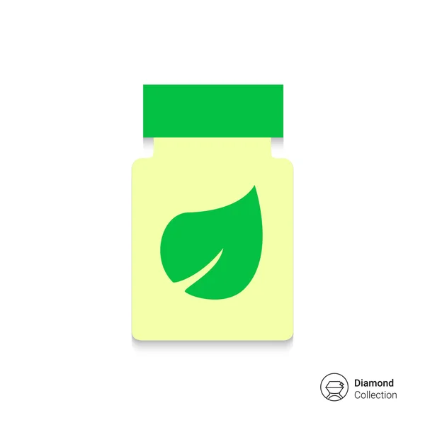 Bottle of dietary supplement — Stock Vector