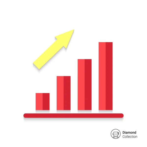 Wachsende Balkendiagramm — Wektor stockowy