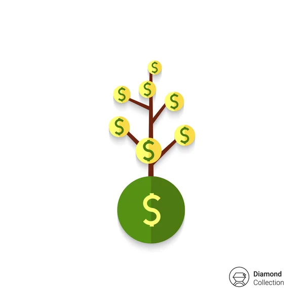 Árbol de dinero — Vector de stock