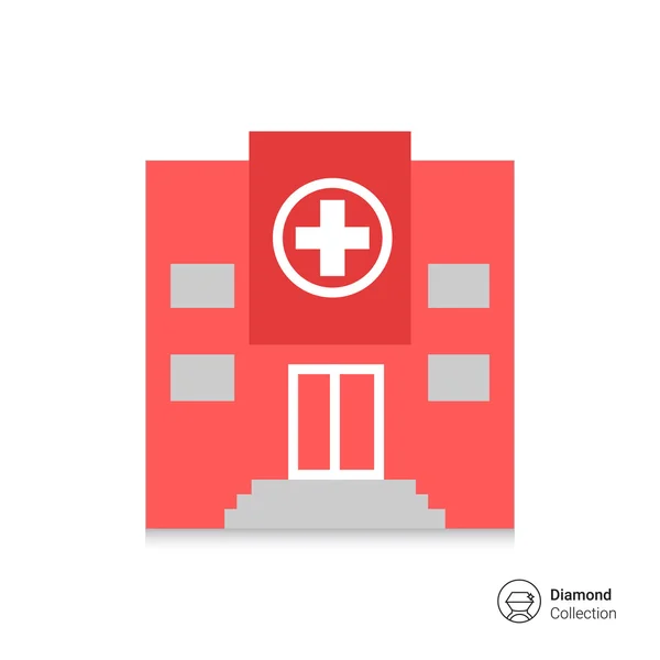 Sjukhusbyggnad — Stock vektor