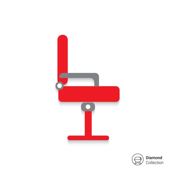 Červená kancelářská židle — Stockový vektor