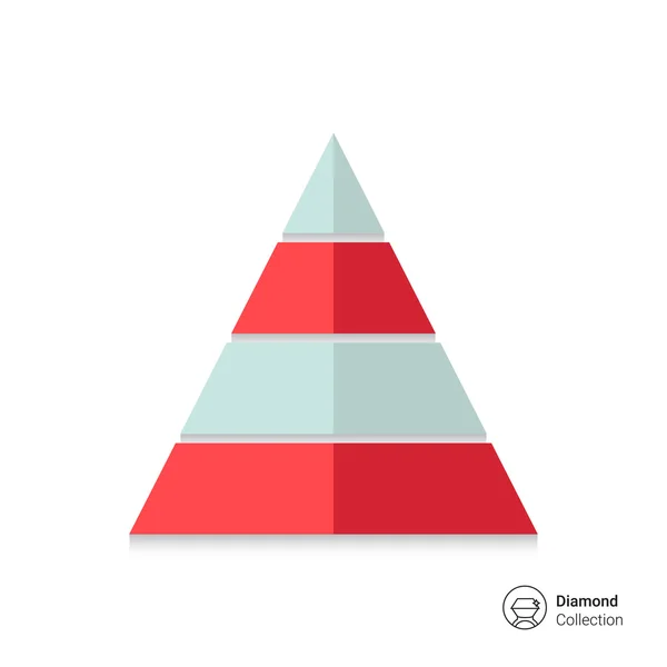 Pyramid levels — Stock Vector