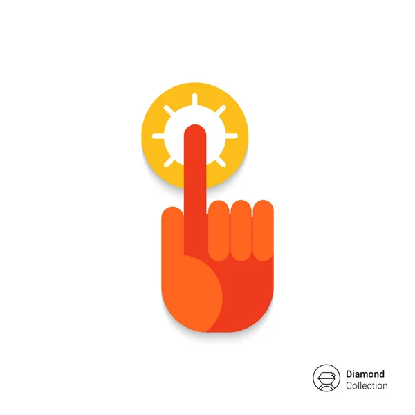 Pointing finger icon — Stock Vector