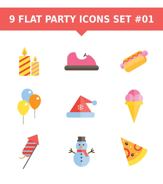 Iconos de fiesta — Vector de stock