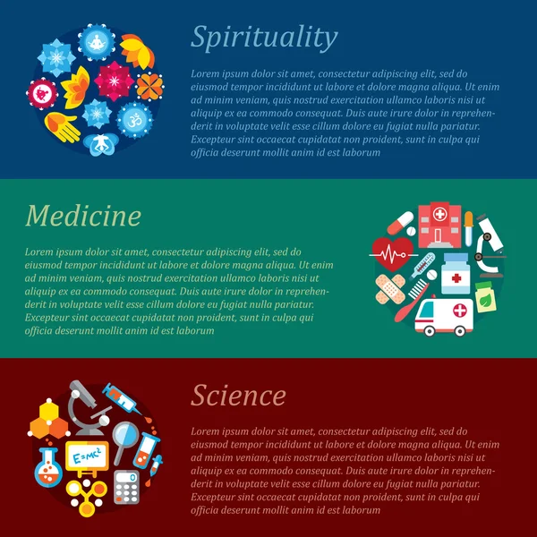 Ιατρική, πνευματικότητα, επιστήμη — Διανυσματικό Αρχείο