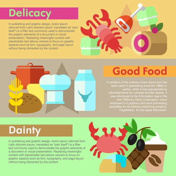 Types of food — Stock Vector