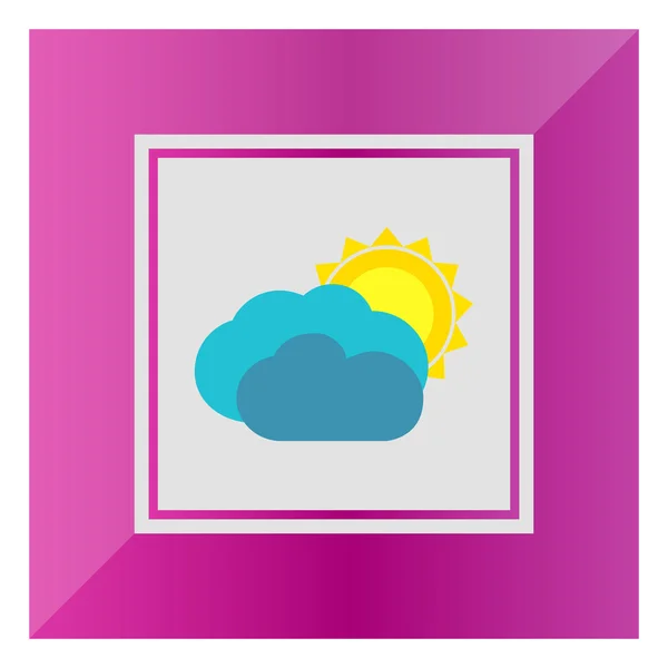 Cloudy with sunny periods — Stock Vector