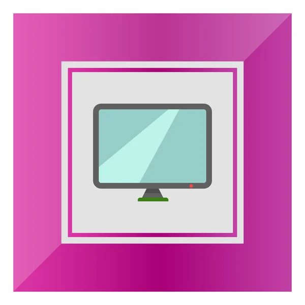 Computer monitor icon — Stock Vector