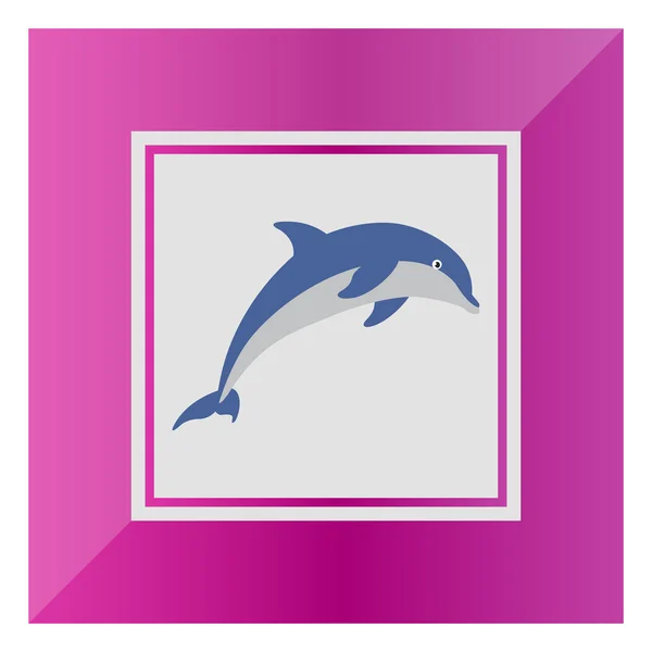Icona del delfino — Vettoriale Stock