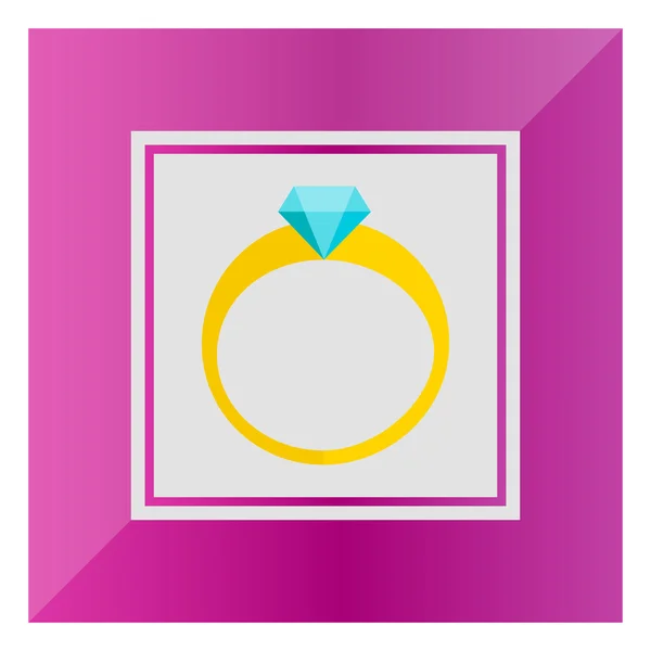 Diamond ring — Stock Vector