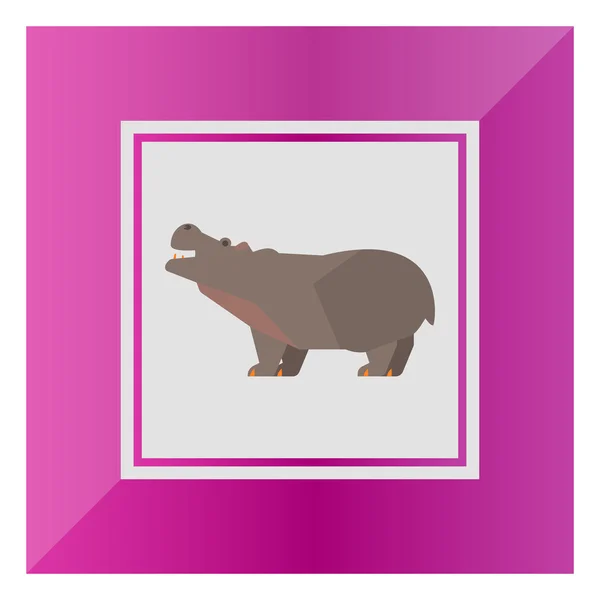 Icono de hipopótamo — Archivo Imágenes Vectoriales