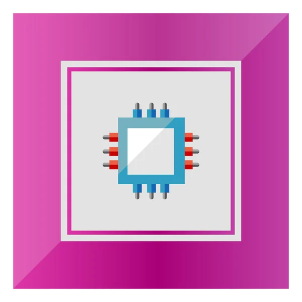 Ícone de microchip — Vetor de Stock