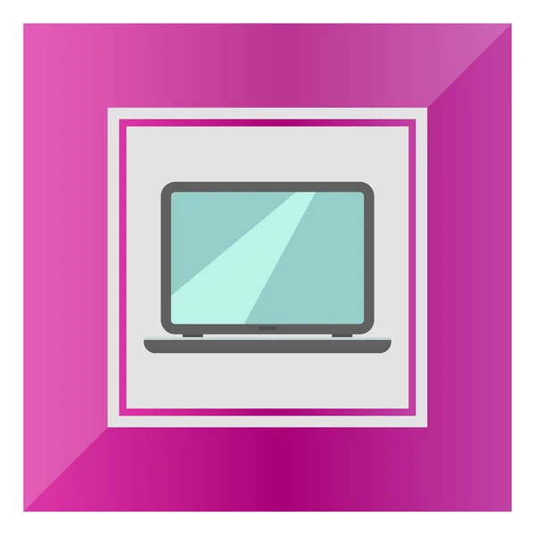 Open laptop icon — Stock Vector