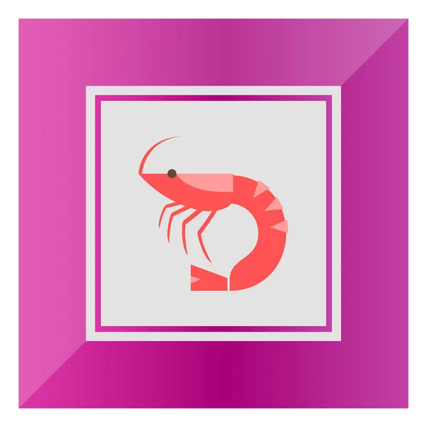 Shrimp icon — Stock Vector