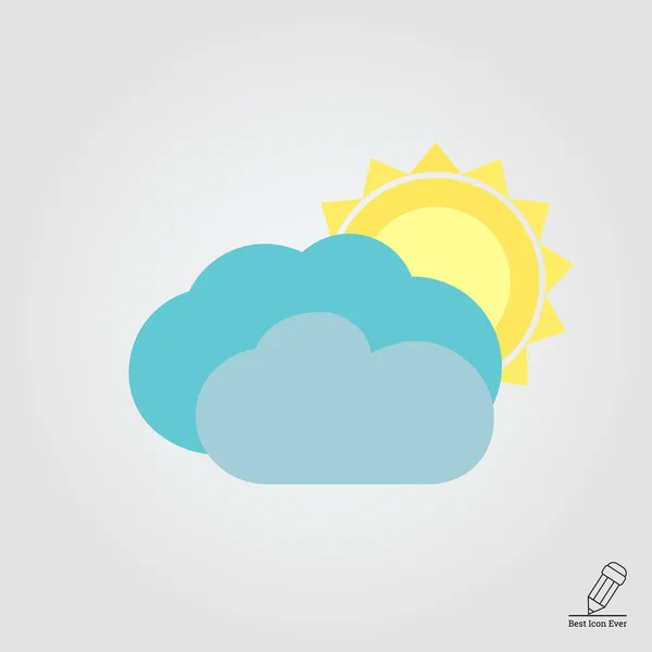 Cloudy with sunny periods — Stock Vector