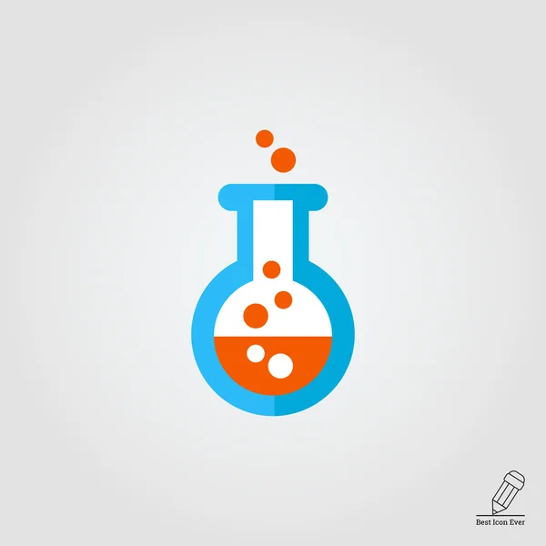 Chemical laboratory flask — Stock Vector